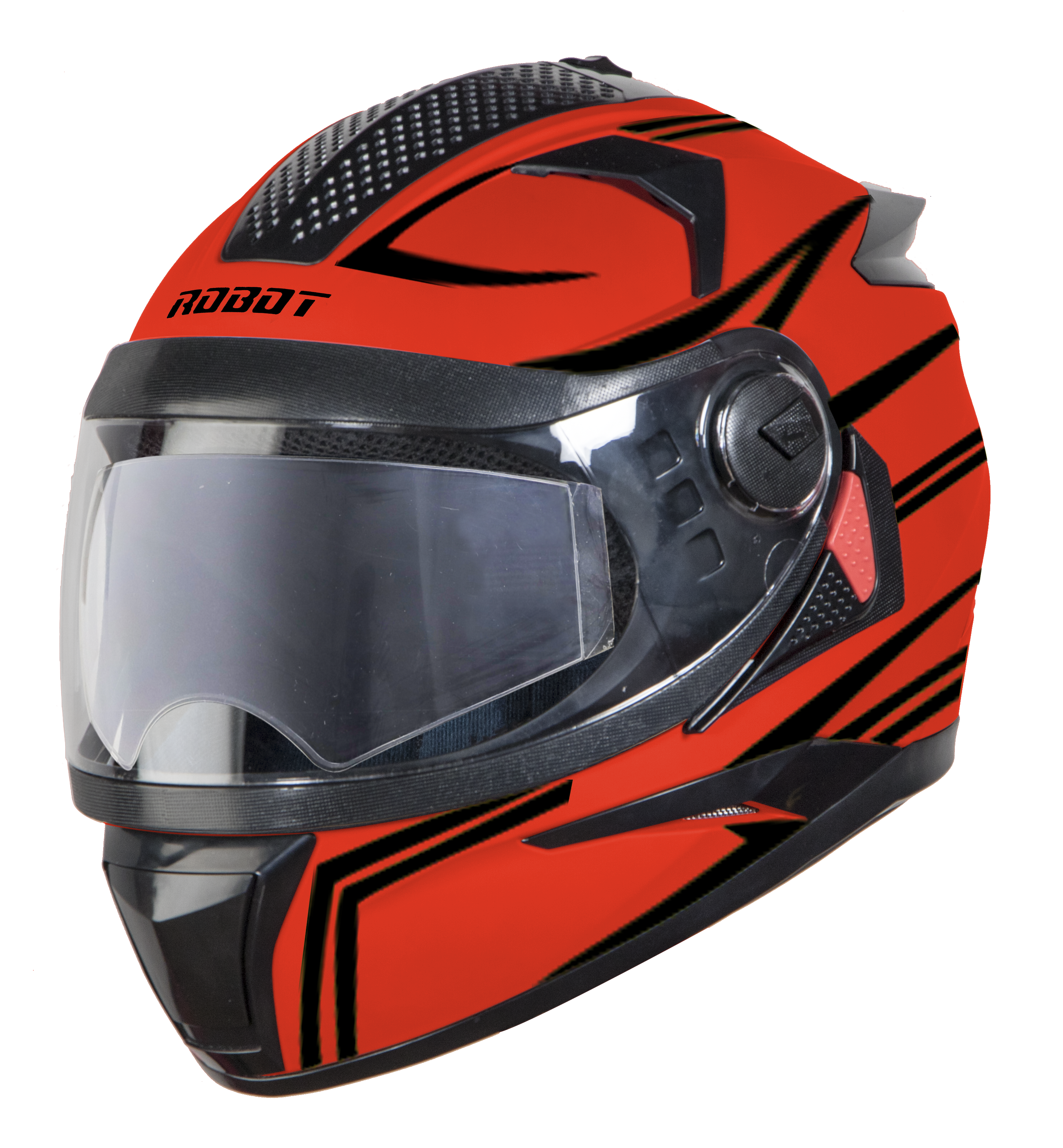 SBH-17 ROBOT REFLECTIVE GLOSSY FLUO RED (WITH ANTI-FOG SHIELD)